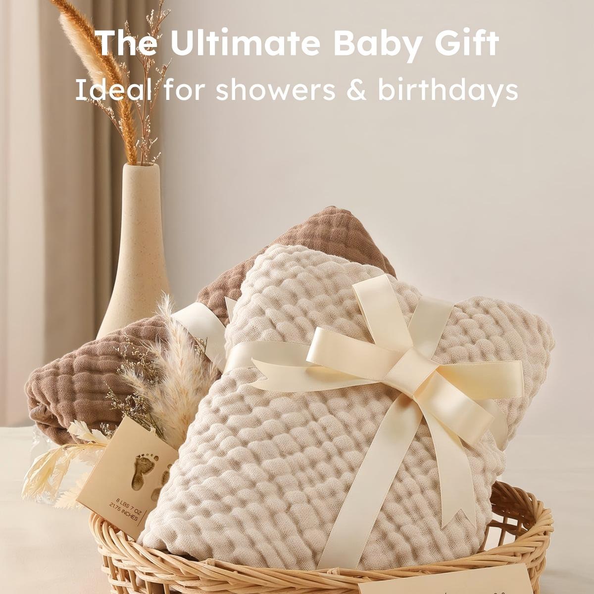 Organic Muslin Hooded Baby Bath Towel - 2 Pack