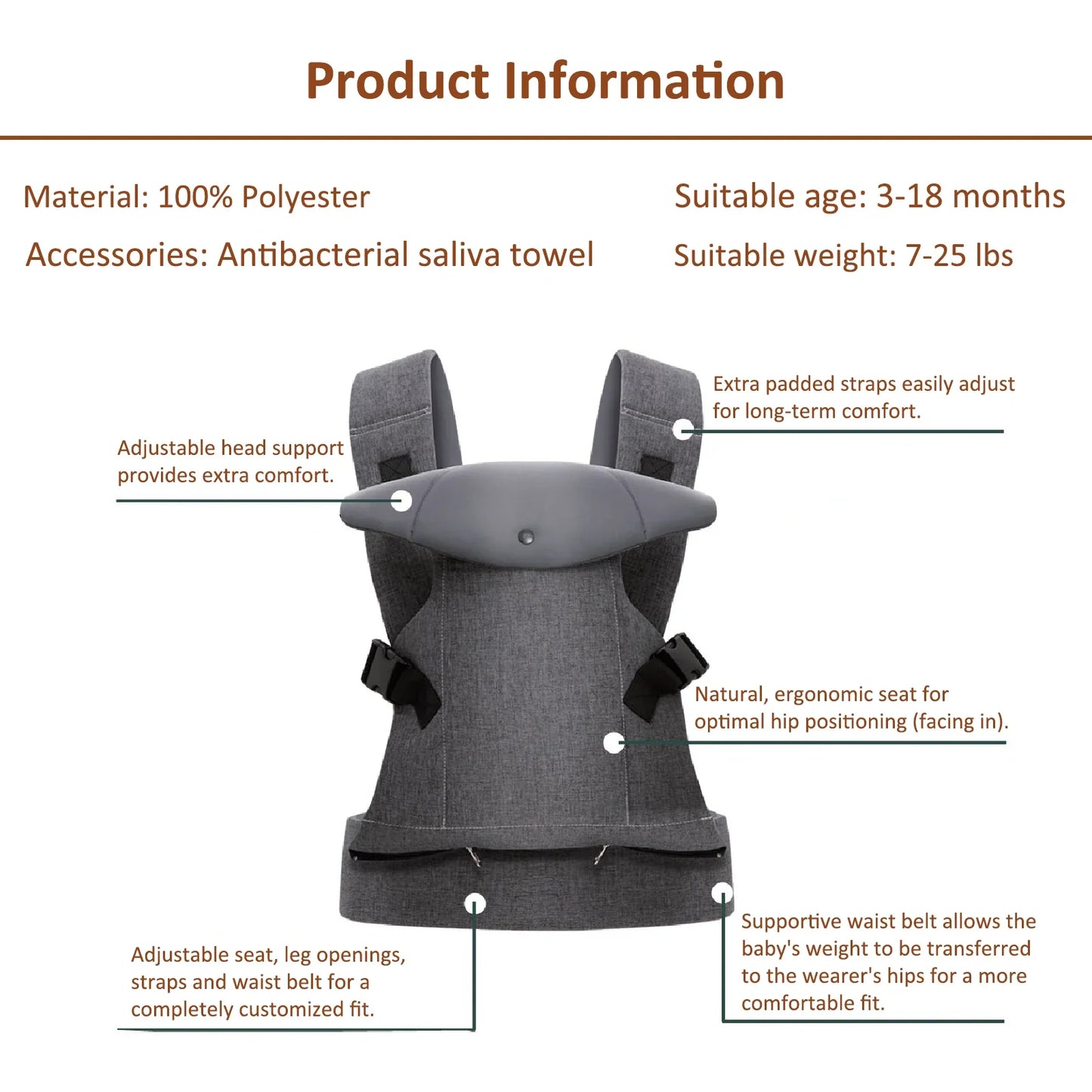 CuddleCloud™ 4-in-1 Baby Carrier