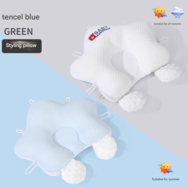 Pink WEIQUEEN adjustable baby support pillow with flower-shaped upper cushion and long side arms
