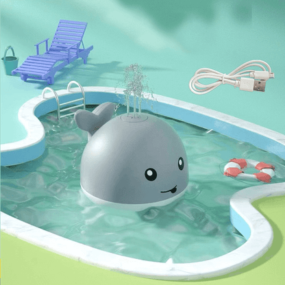 Electric Induction Spraying Whale: Kids' Bath Toy with Lights and Music (Battery not included)