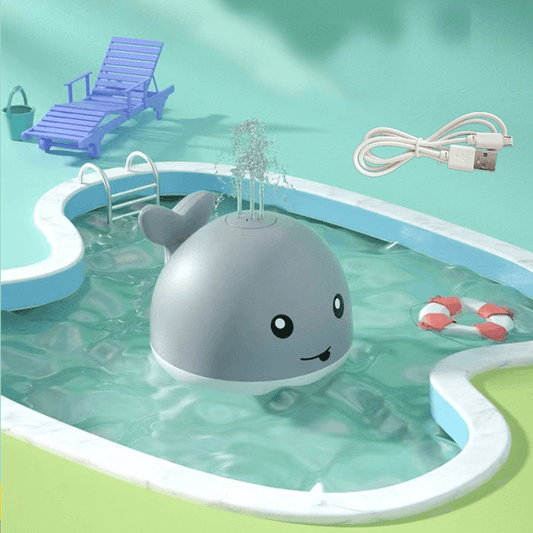 Electric Induction Spraying Whale: Kids' Bath Toy with Lights and Music (Battery not included)