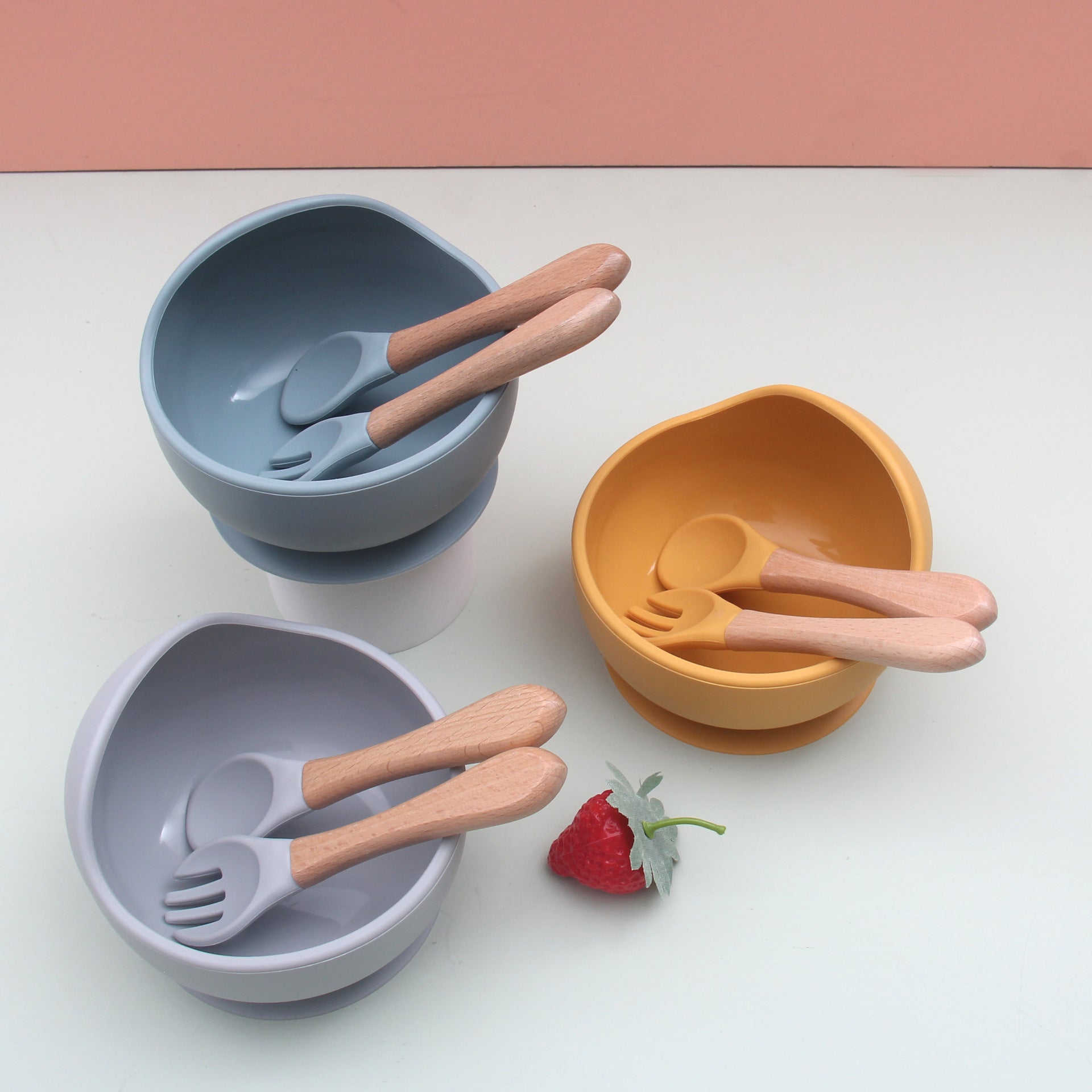 Silicone Feeding Bowl & Utensil Set