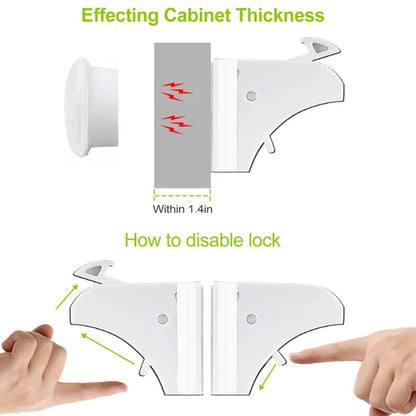 Magnetic Cabinet Safety Locks (4-Pack)