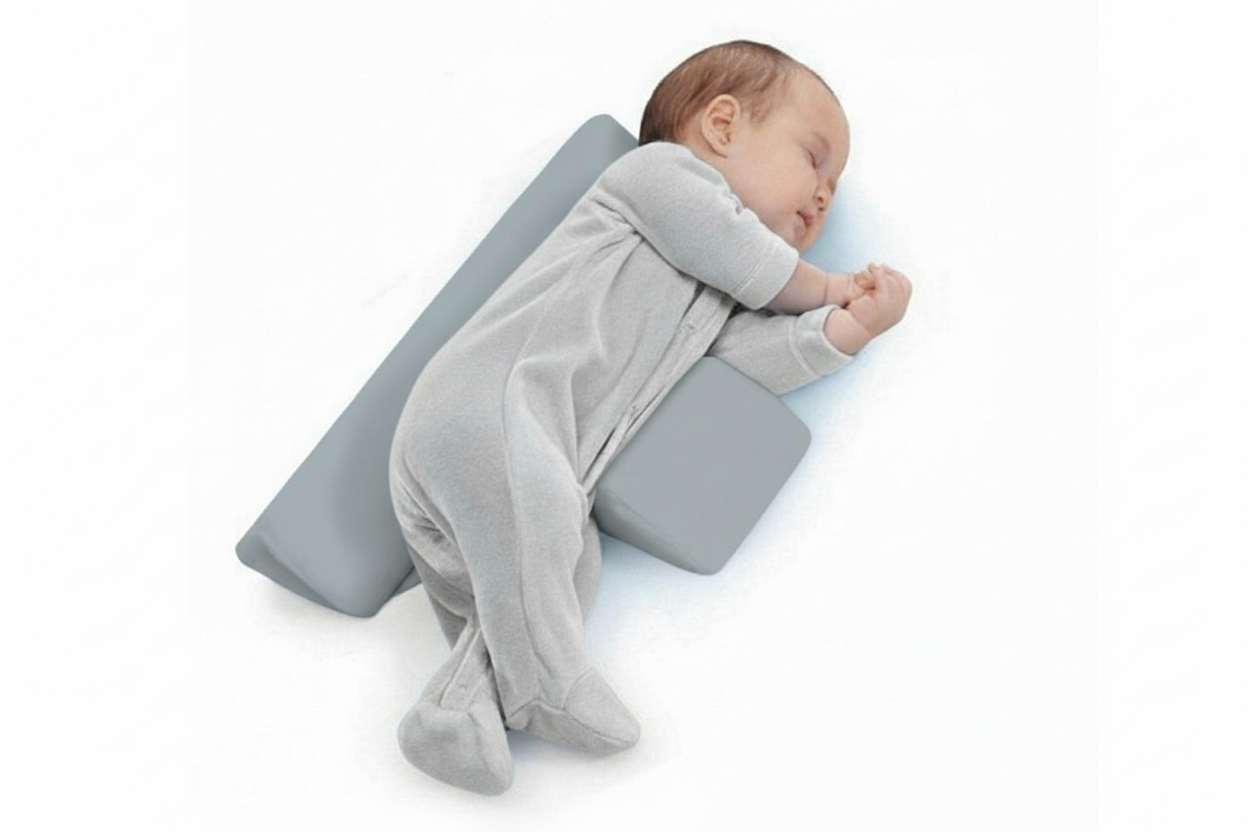Newborn Baby Side Support Pillow Wedge with Removable Cover