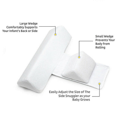 Newborn Baby Side Support Pillow Wedge with Removable Cover