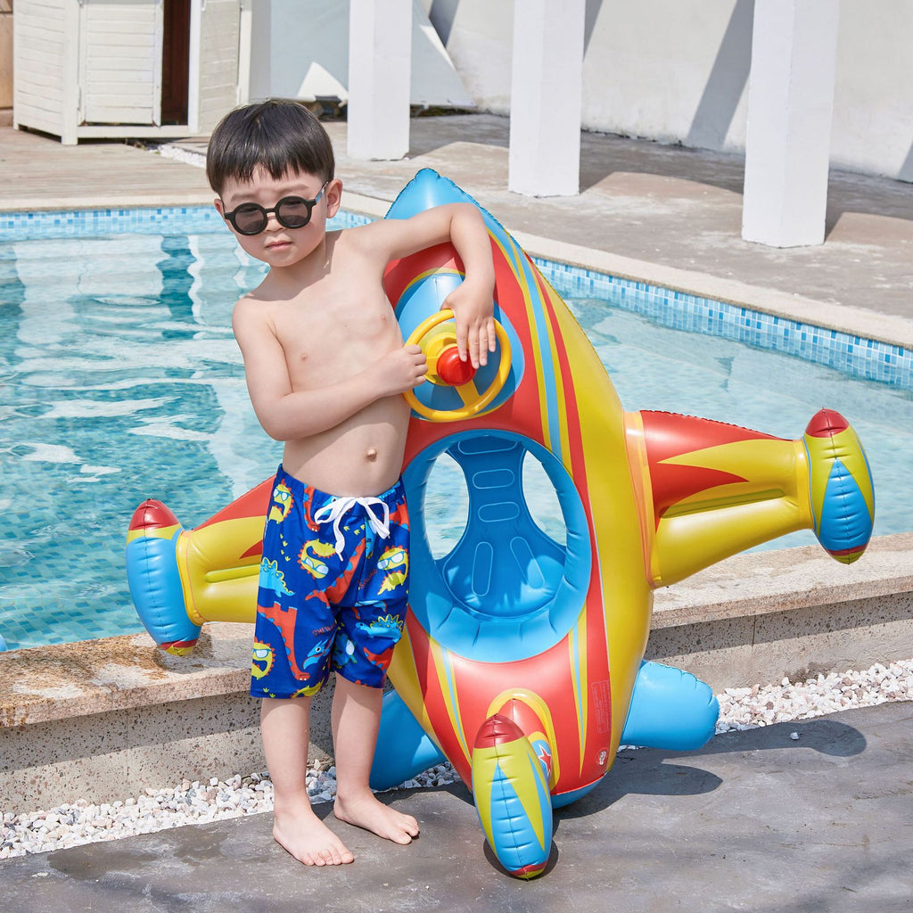 Airplane Swim Ring Inflatable Children's Seat Ring Swim Ring Baby Yacht