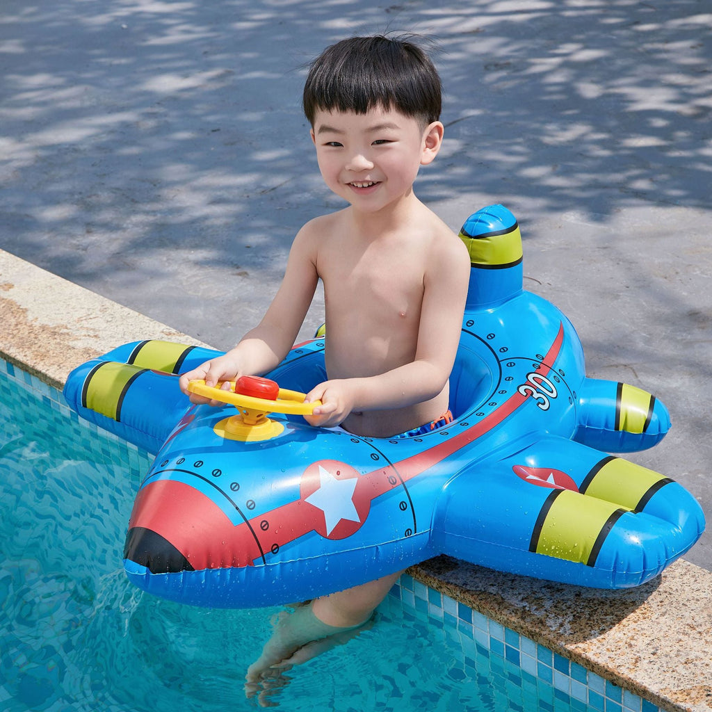 Airplane Swim Ring Inflatable Children's Seat Ring Swim Ring Baby Yacht