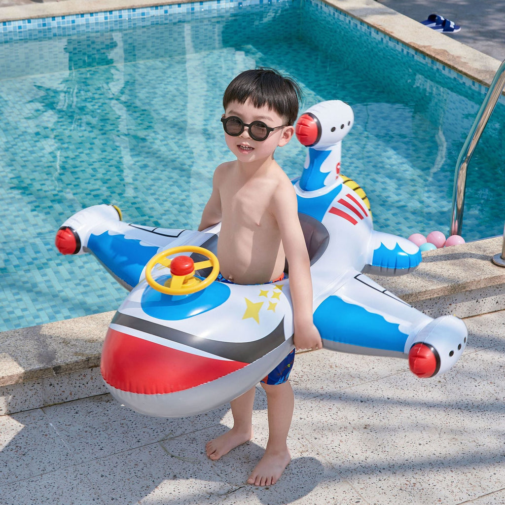 Airplane Swim Ring Inflatable Children's Seat Ring Swim Ring Baby Yacht