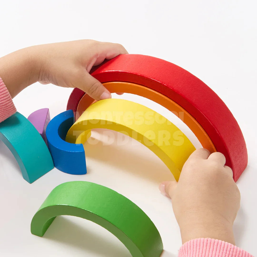 Toddlers Rainbow Toy - Stack, Sort, and Build