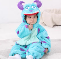 Spring And Autumn New Flannel Thin Single Layer Romper Jumpsuit