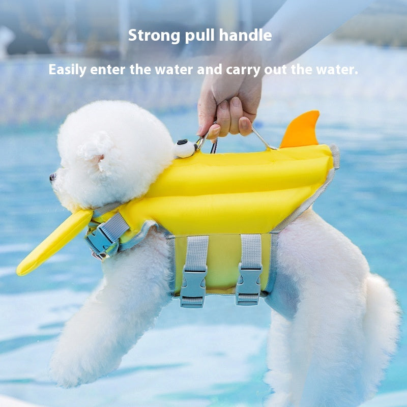 Dog Swimsuit Big Eyed Cute Life Jacket Summer Swimming