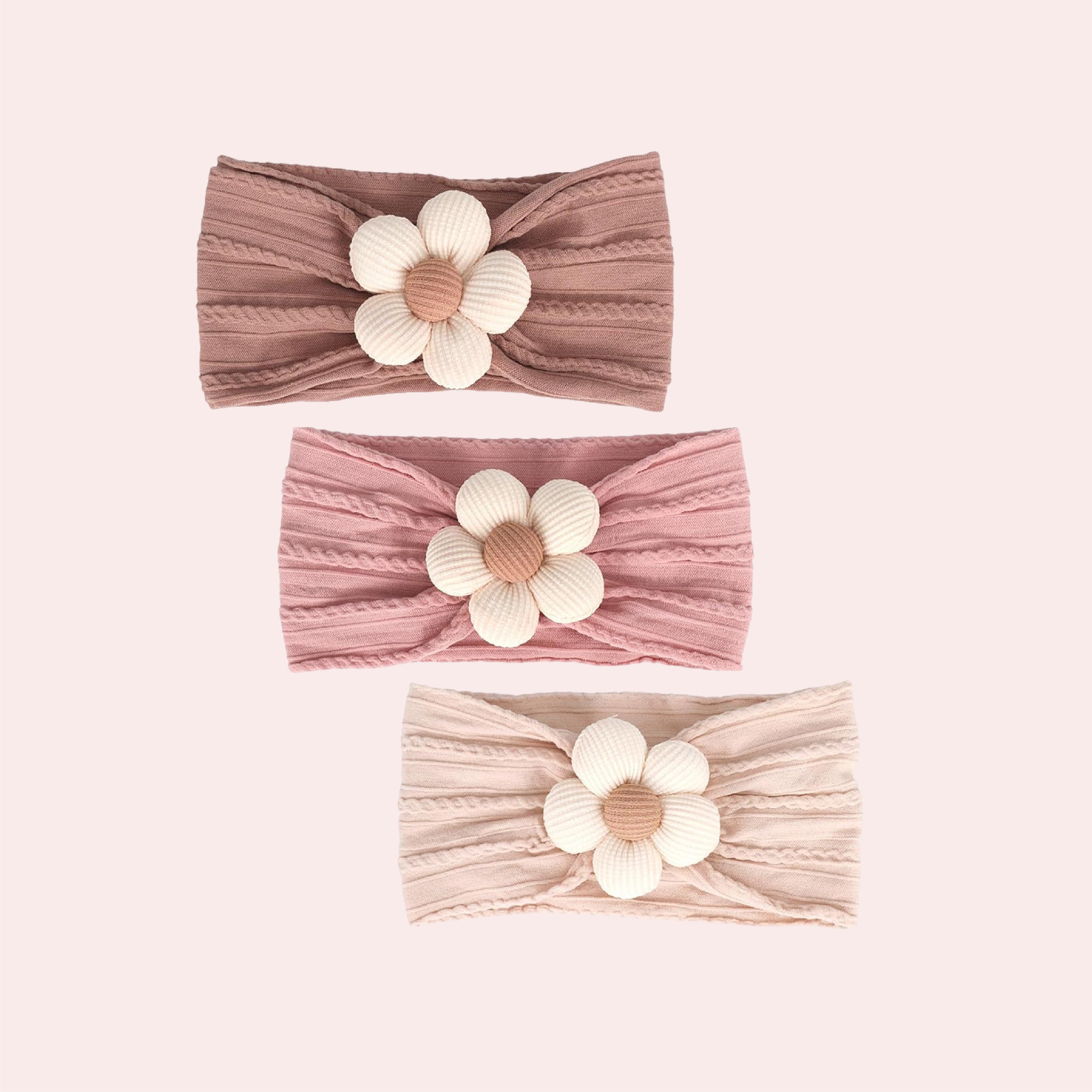 2 Pcs Baby Flower Headbands