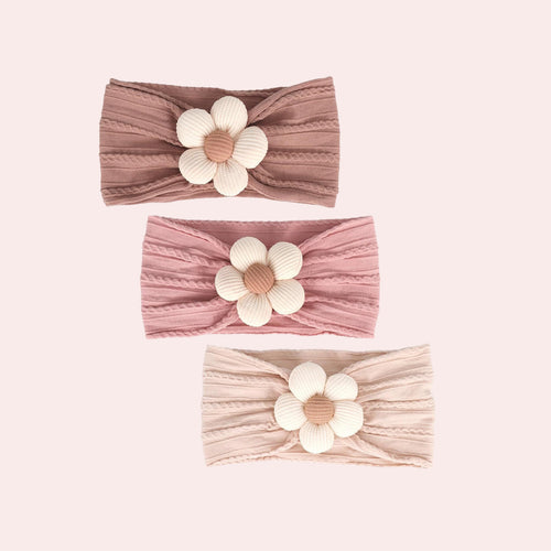 2 Pcs Baby Flower Headbands
