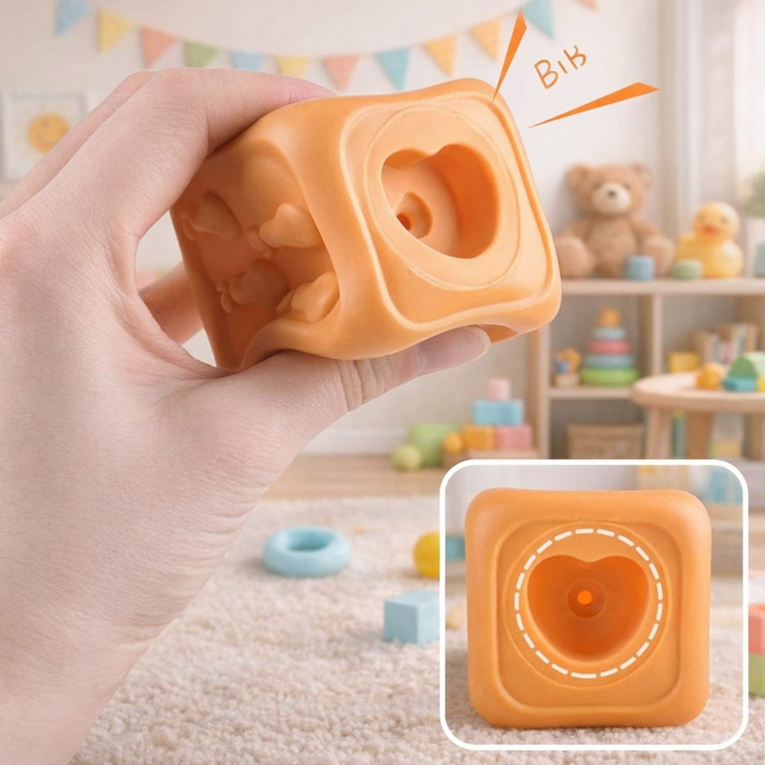 Teething-Friendly Stacking Blocks – Infant Safe Toy