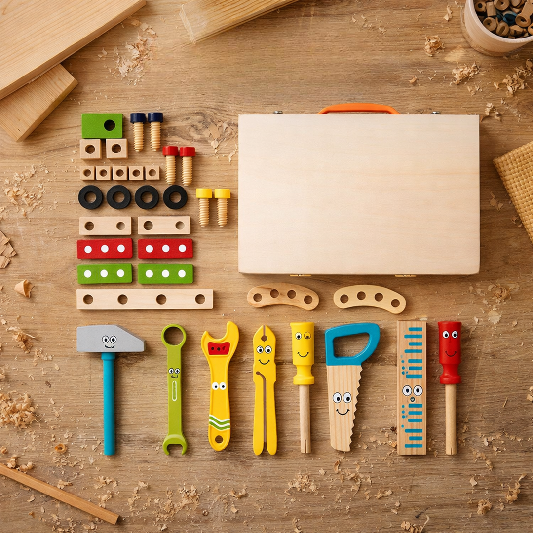 Kids' Wooden Tool Set – Creative Play and Early Learning Essentials