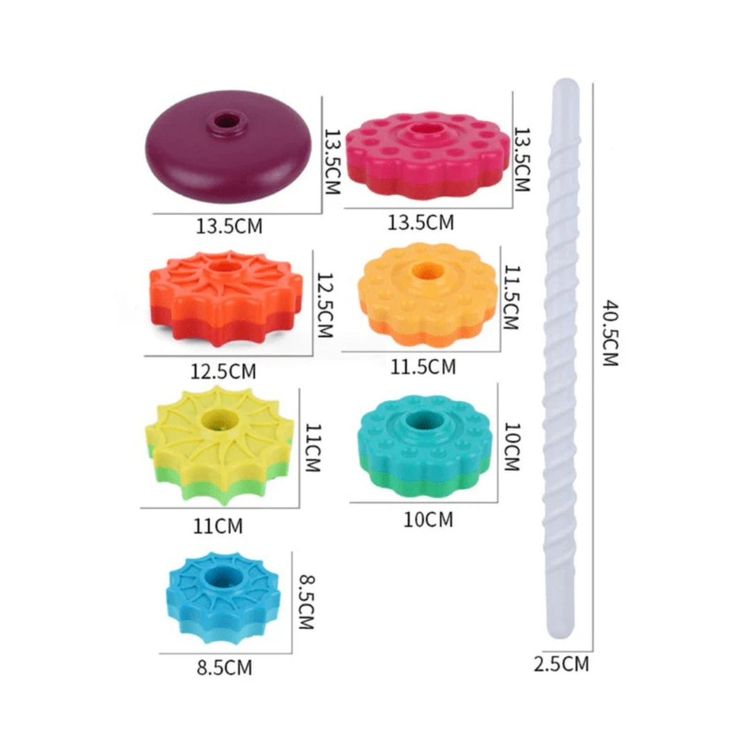 Vibrant Stacking Tower - Educational Building Blocks