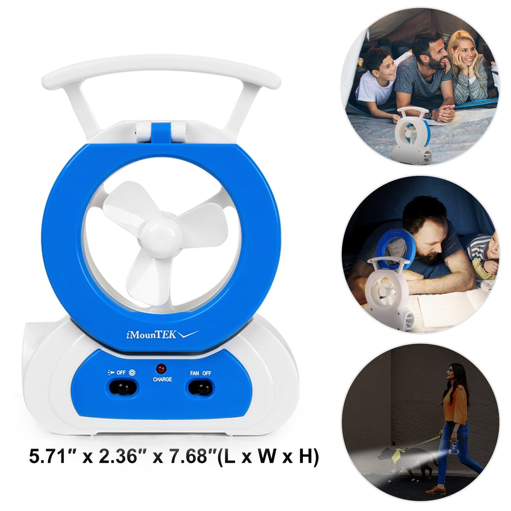 Desk Cooling Fan With 180Degree Adjustable LED Lamp Baby Stroller Fan Emergency Flashlight Torch For Household Camping Traveling