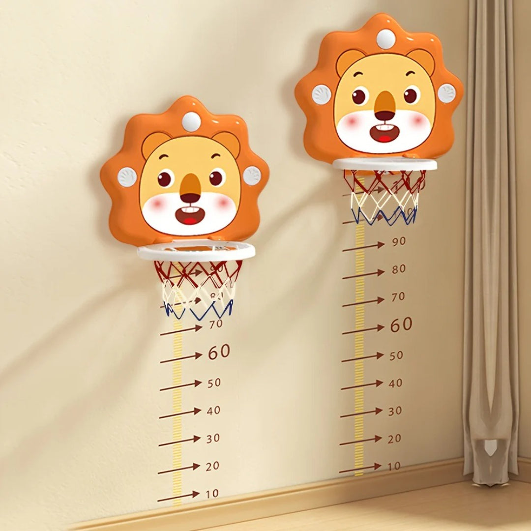 Wall-Mounted Basketball Hoop Set with Mini Balls and Pump