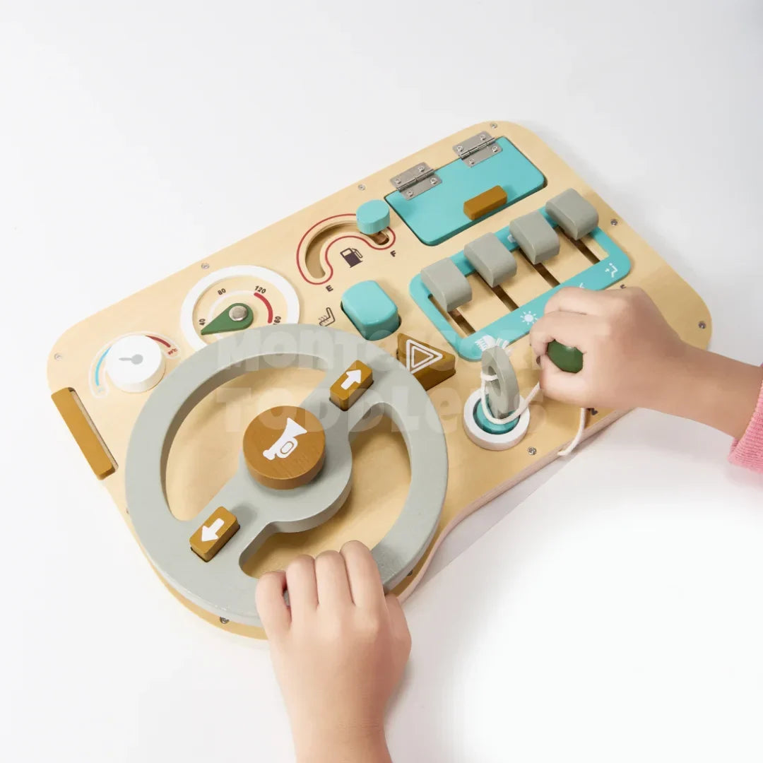 Toddlers Wooden Steering Wheel - Drive Your Child's Imagination Forward