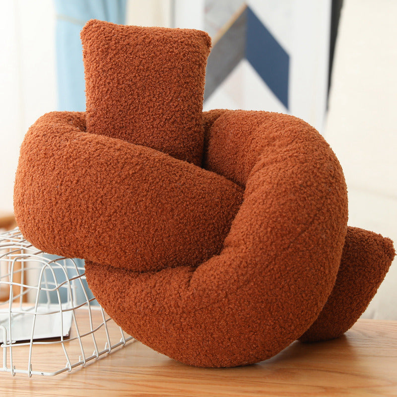 Three Dimensional Shaped Pillow Round Lumbar - White ball product view
