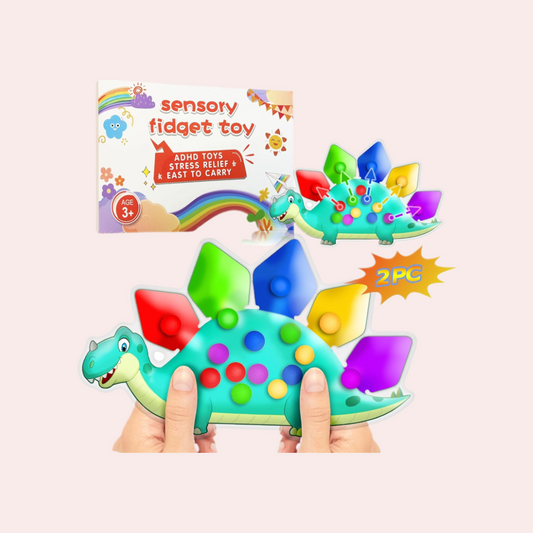 2PC Dinosaur Color Sorting Sensory Toys