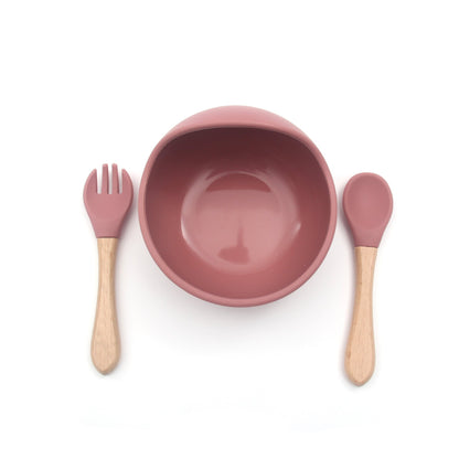 Silicone Feeding Bowl & Utensil Set