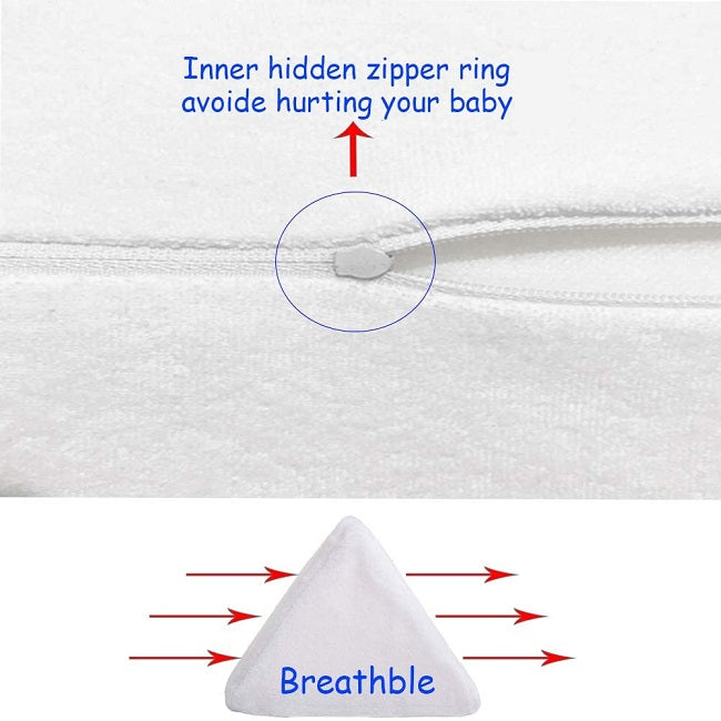 Newborn Baby Side Support Pillow Wedge with Removable Cover