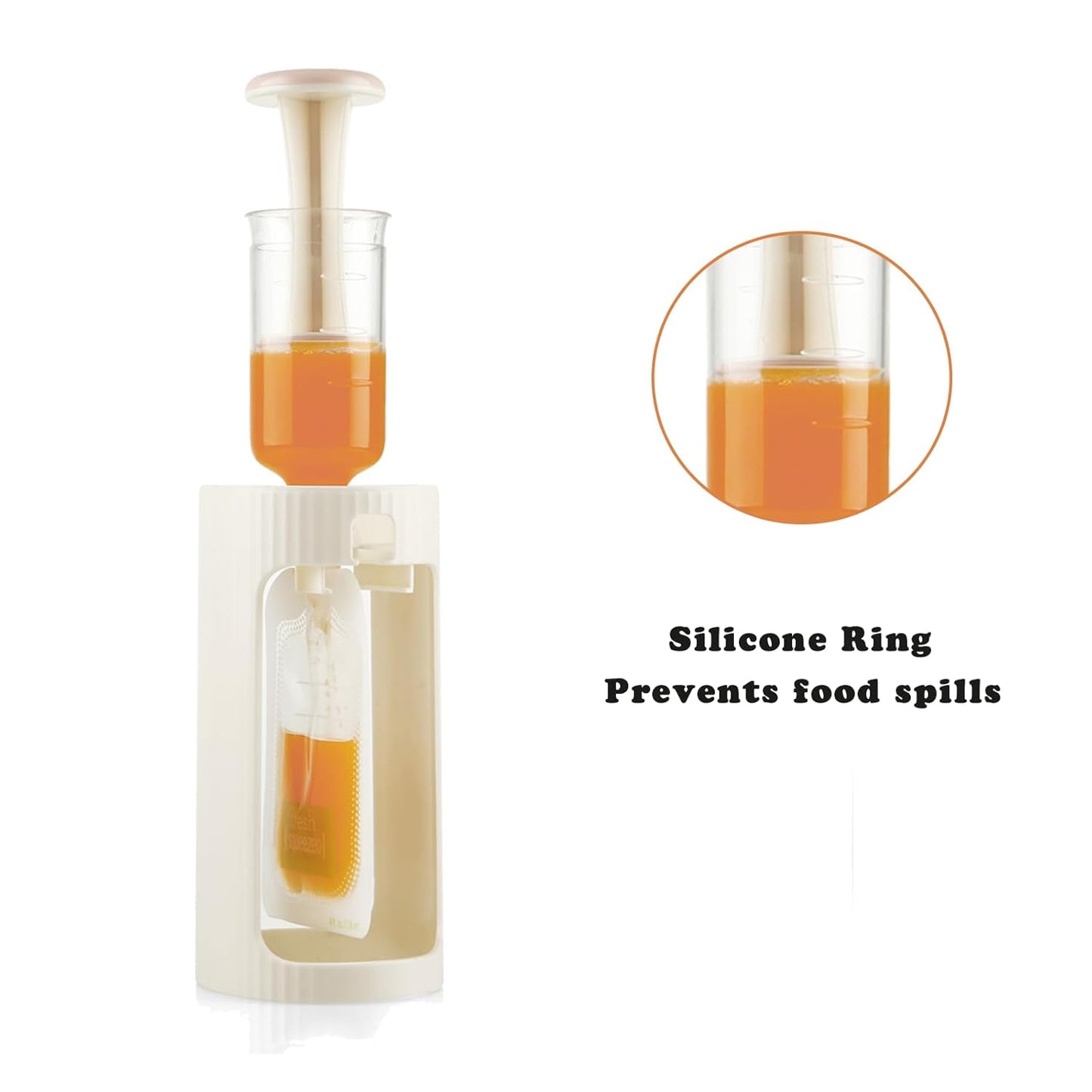 Squeeze Station for Baby Puree Food Storage
