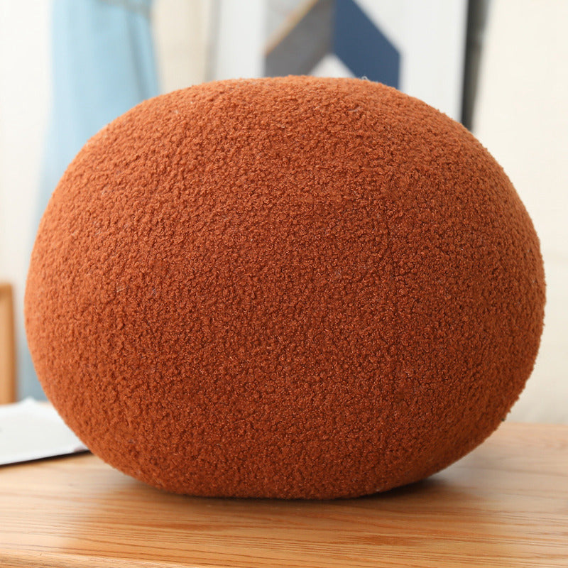 Three Dimensional Shaped Pillow Round Lumbar - White flower product view