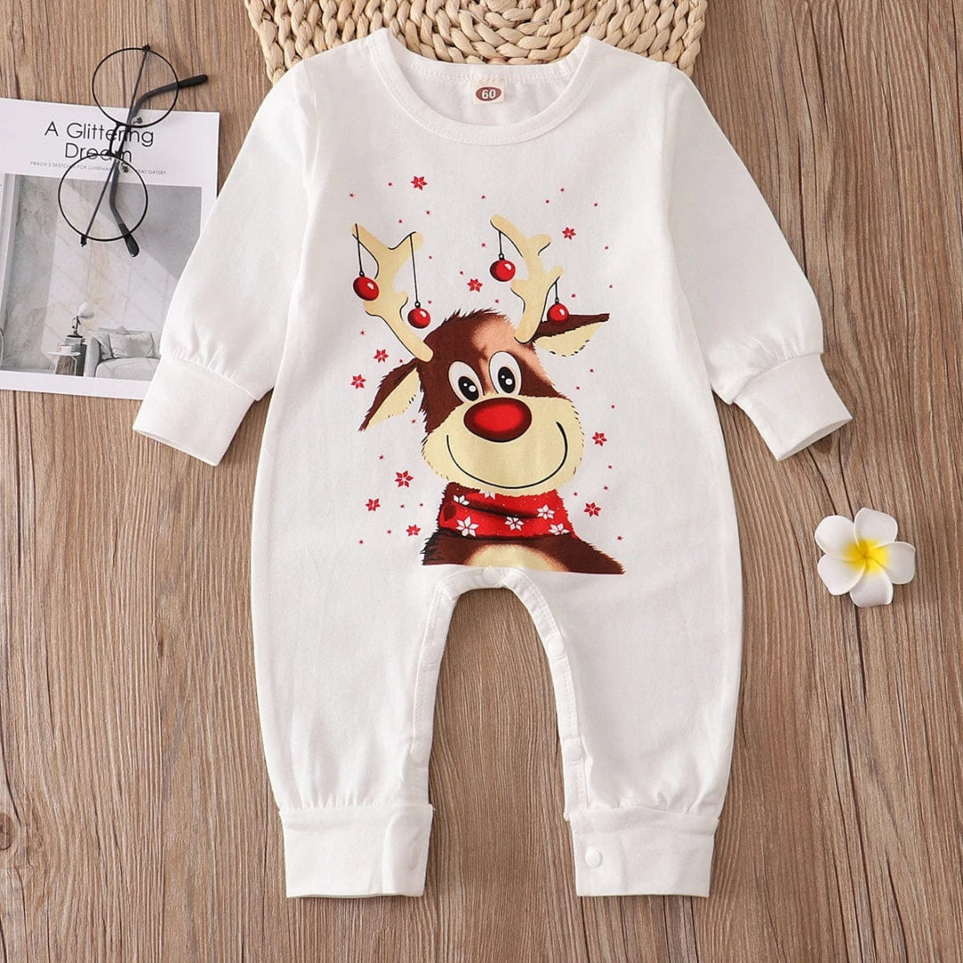 Reindeer-Themed Family Christmas Outfit Set
