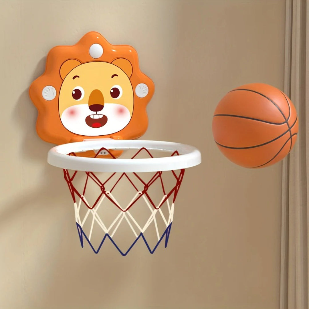 Wall-Mounted Basketball Hoop Set with Mini Balls and Pump