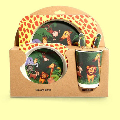 5pc Bamboo Tableware Set