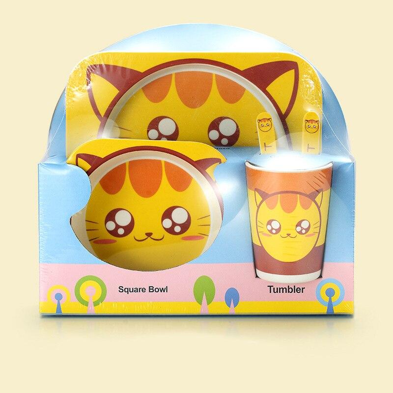 5pc Bamboo Tableware Set