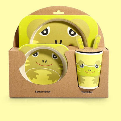 5pc Bamboo Tableware Set