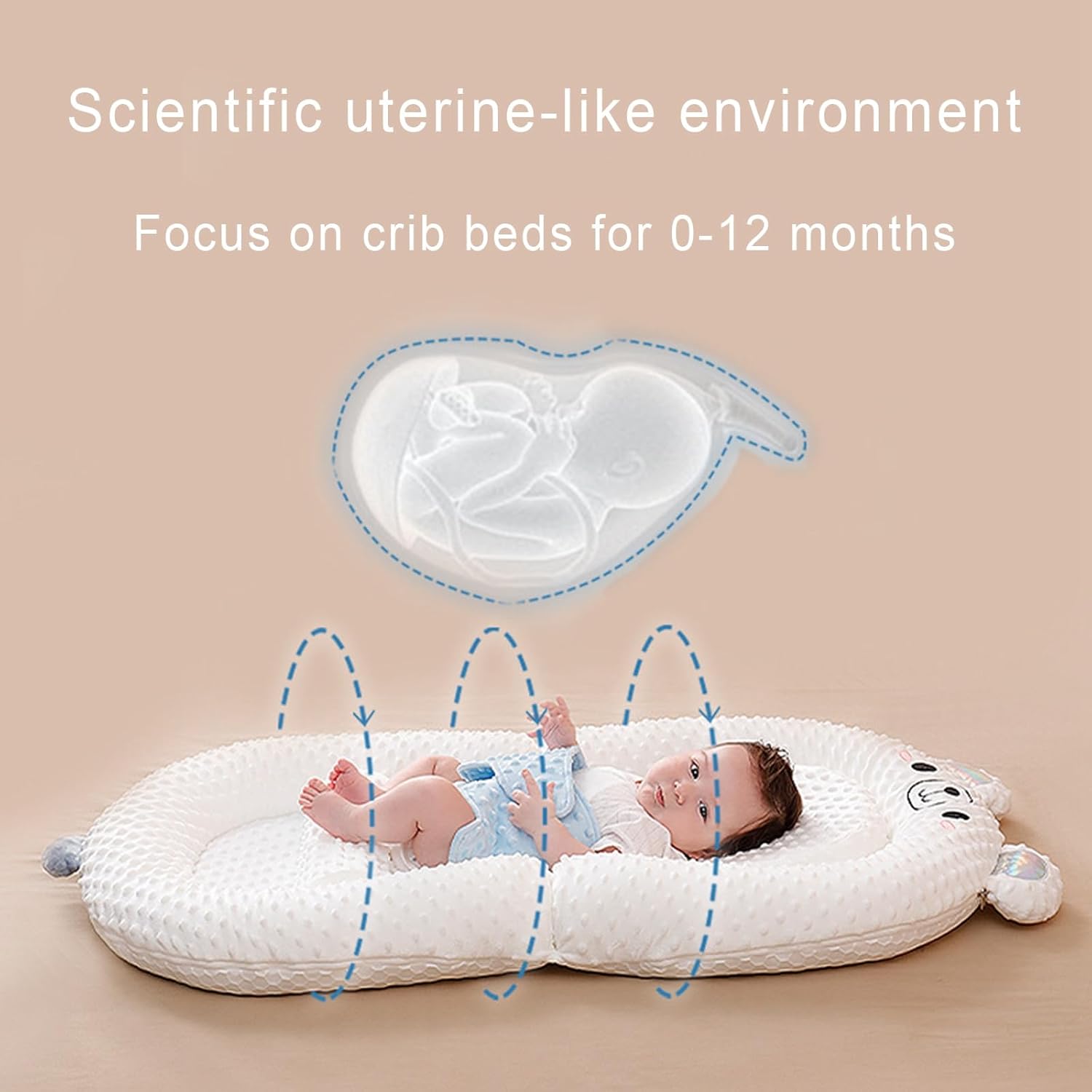 Portable Baby Lounger-Adjustable 3 in 1 Tummy Time Mat