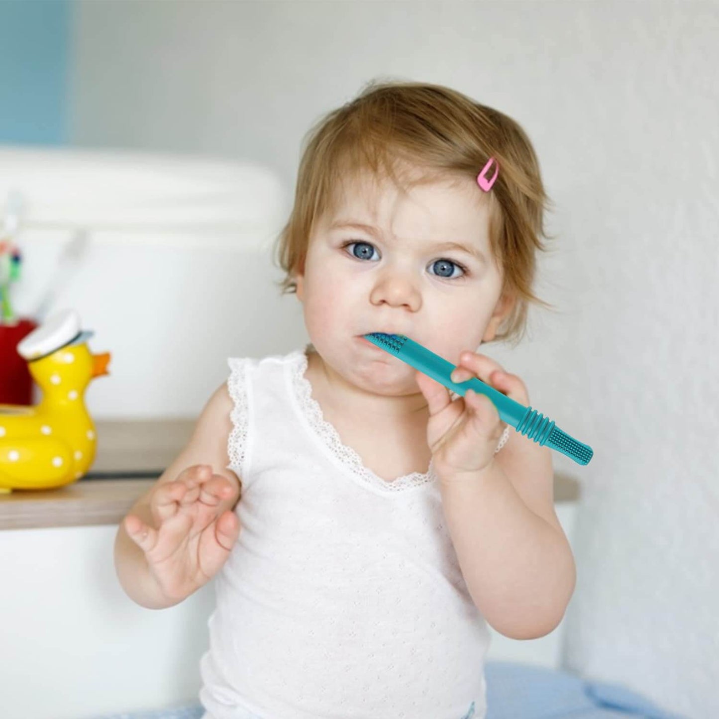 Hollow Teether Tube Chew Straw Sensory Toy