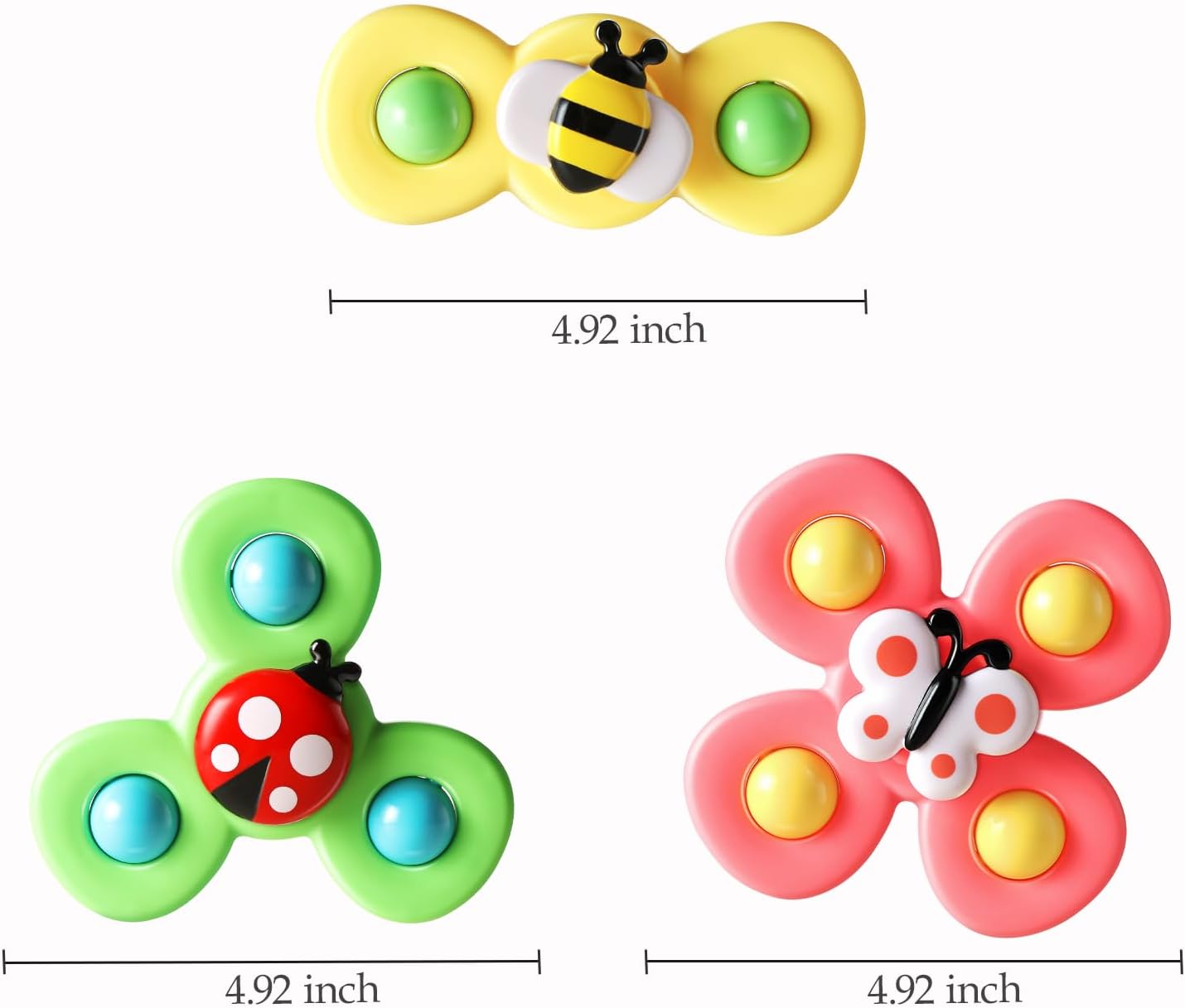 3PCS Suction Cup Spinner Toys