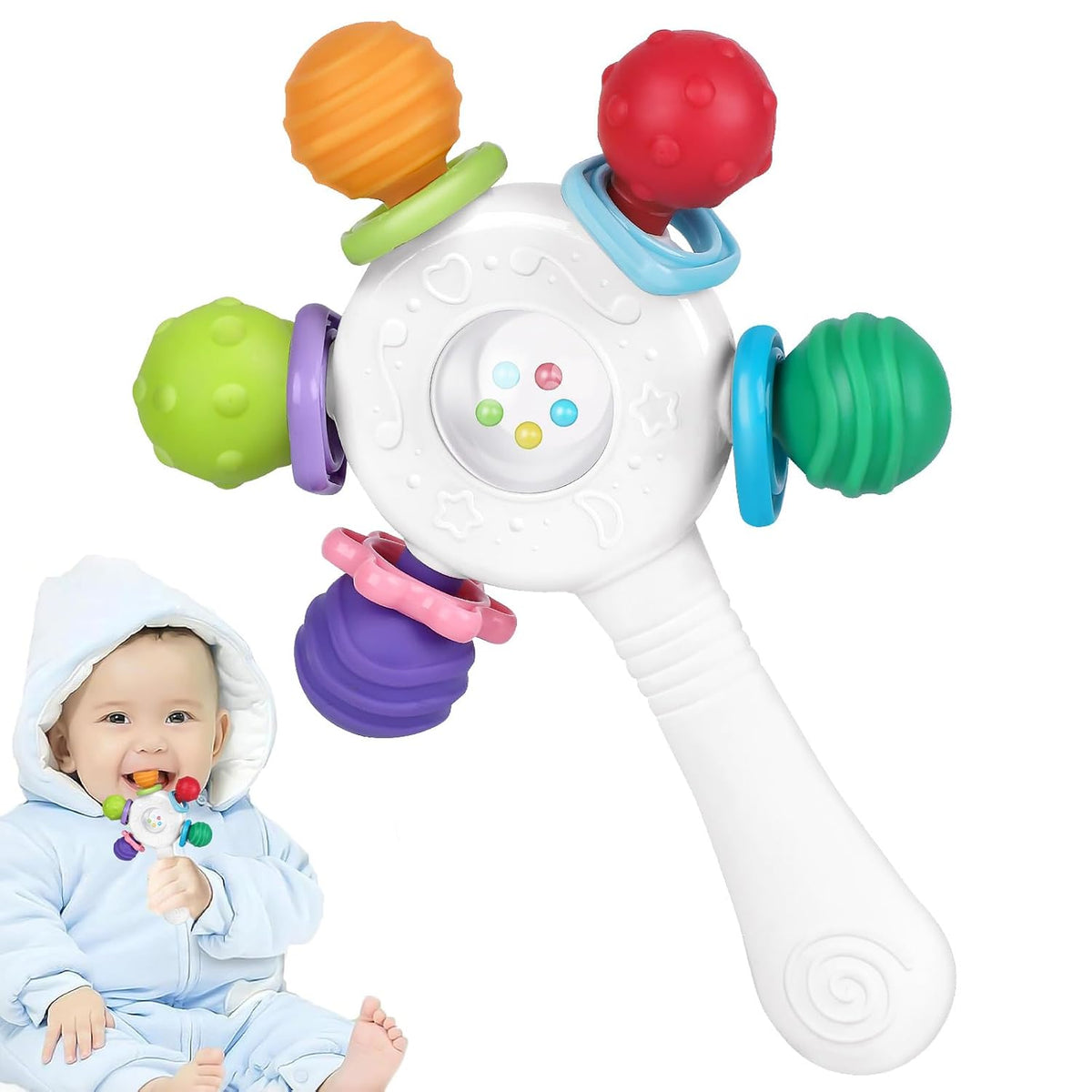 Baby Rattle Teething Ring Bpa Free product detail