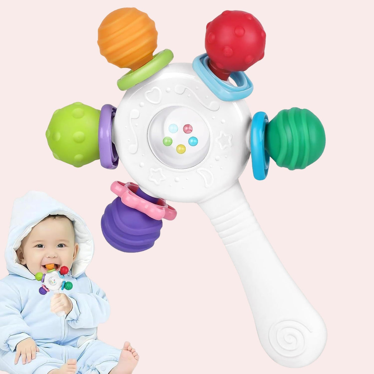 Baby Rattle Teething Ring Bpa Free product detail