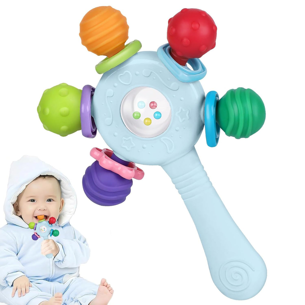 Baby Rattle Teething Ring Bpa Free product detail