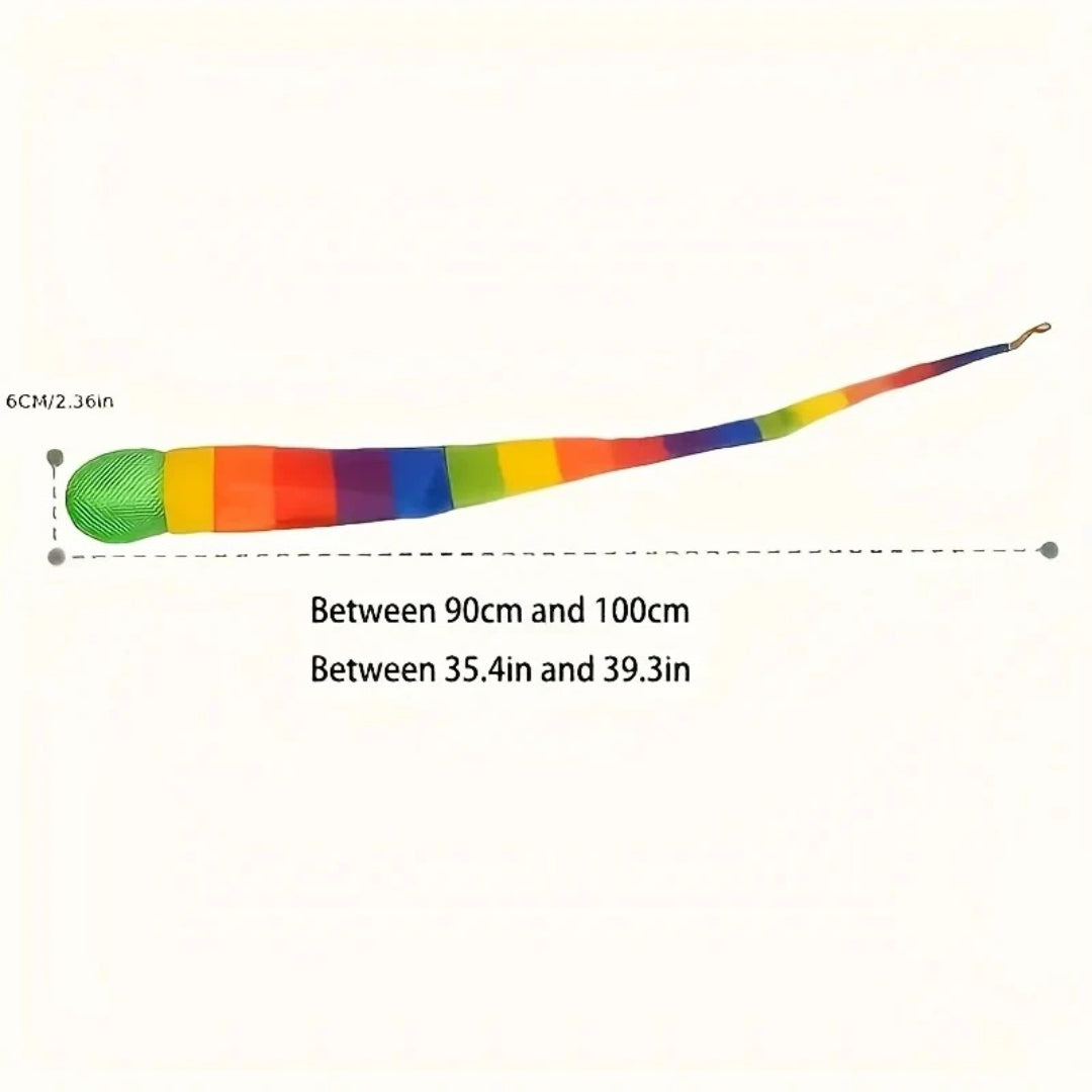 Rainbow-Tailed Foam Ball for Throwing and Catching Fun at the Playground