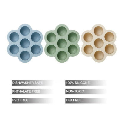 3 Pack Baby Food Freezer Tray with Lids