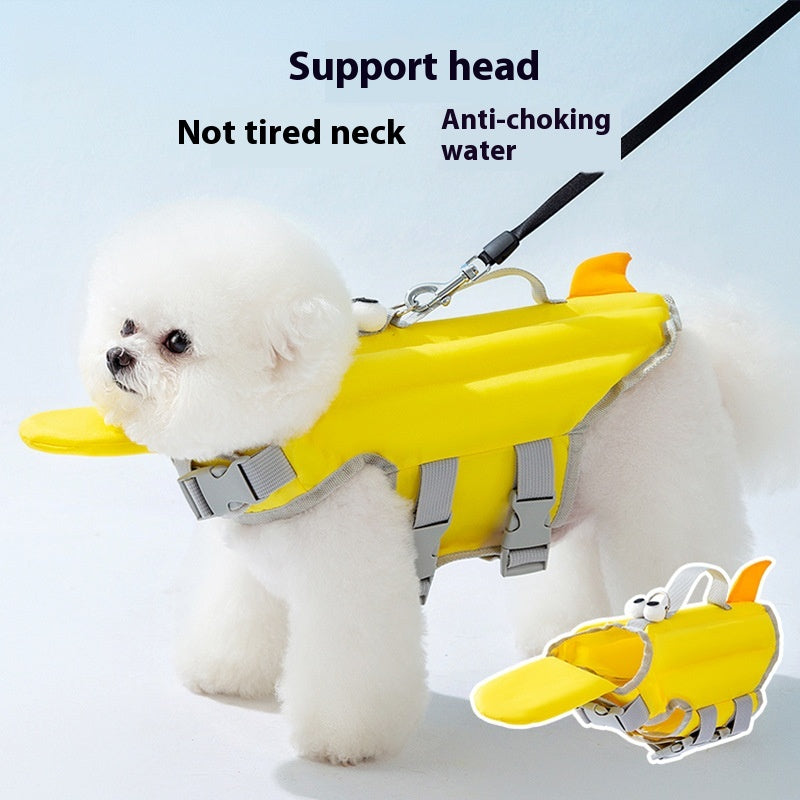 Dog Swimsuit Big Eyed Cute Life Jacket Summer Swimming