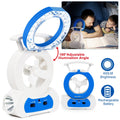 Desk Cooling Fan With 180Degree Adjustable LED Lamp Baby Stroller Fan Emergency Flashlight Torch For Household Camping Traveling