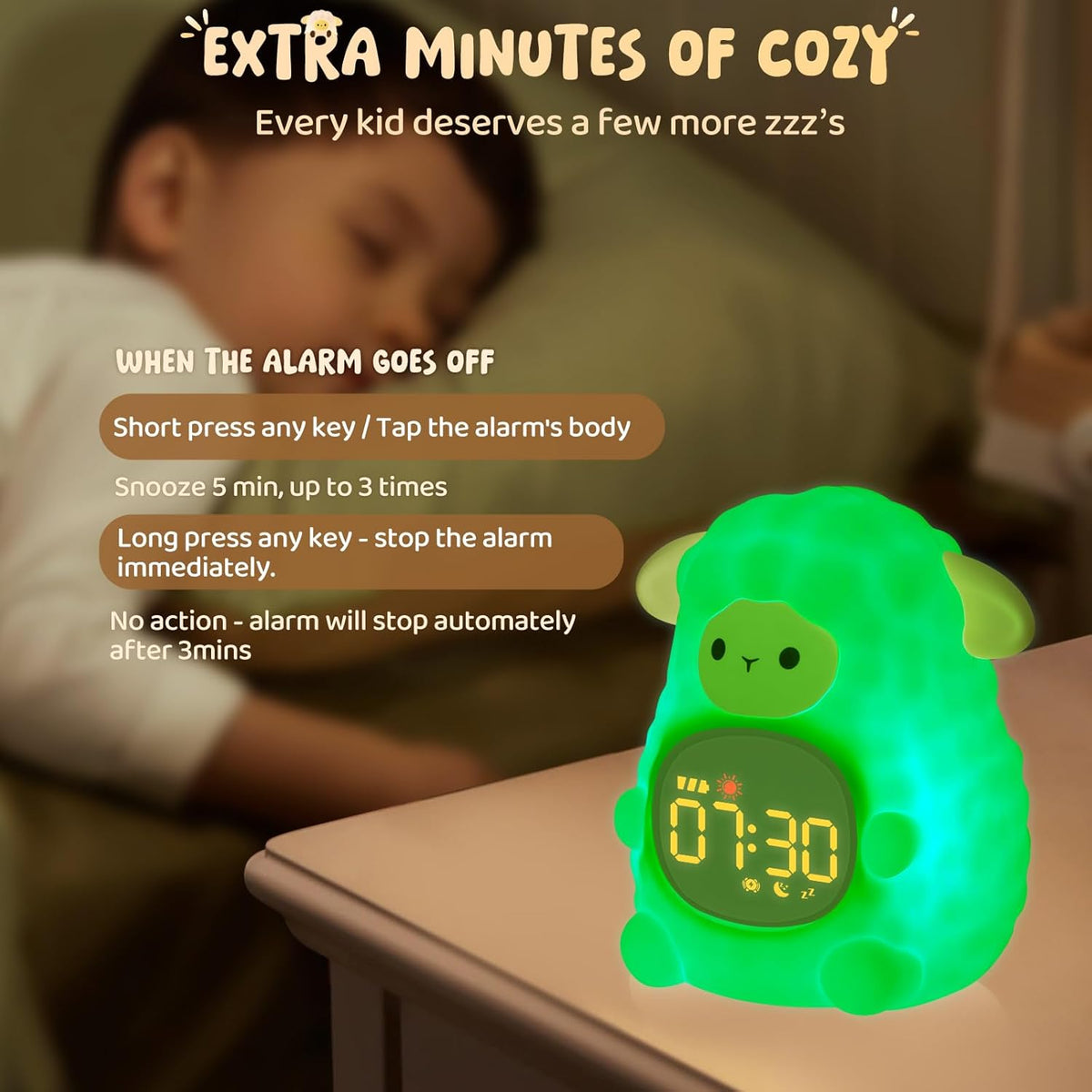 Alarm Clock Night Light Kids Sleep product detail