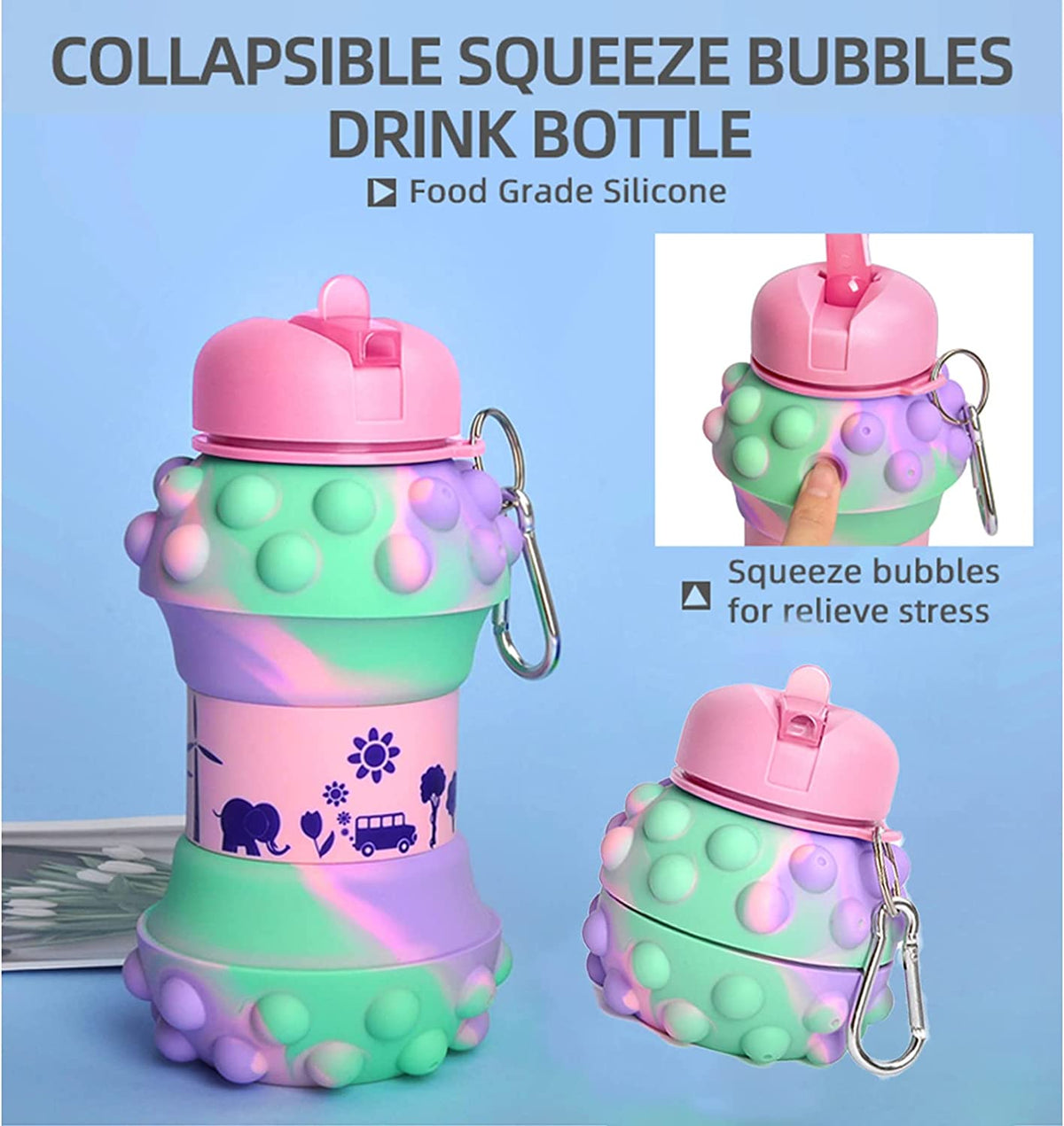 Silicone Toy - Green Animals product view