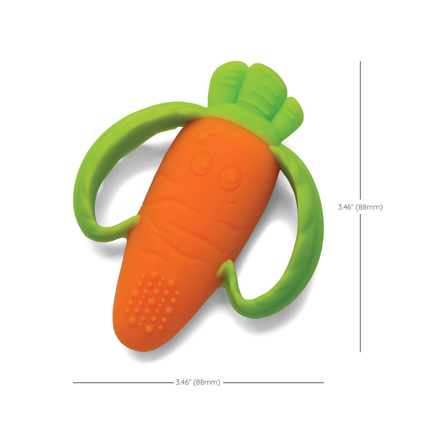 Carrot Textured Silicone Baby Teether