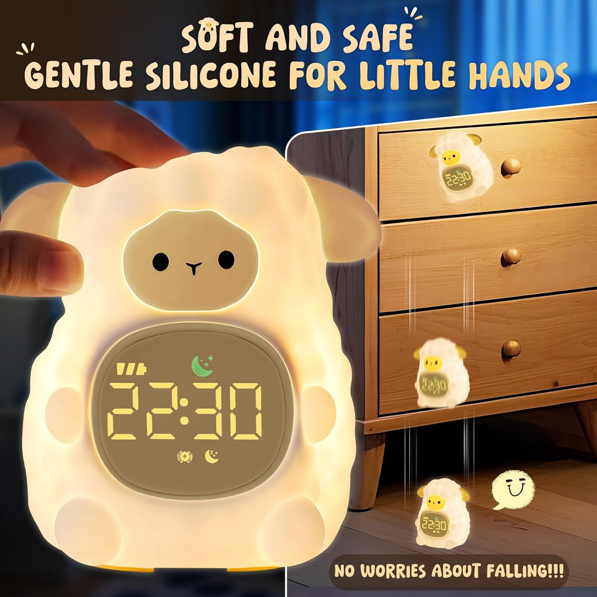 Alarm Clock Night Light Kids Sleep product detail