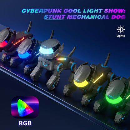 Smart Programmable Robot Dog with Bluetooth Control & LED Eyes