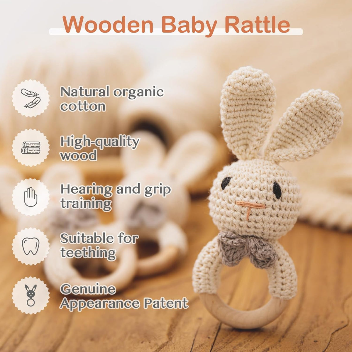 Knitted Rattle - Koala product view